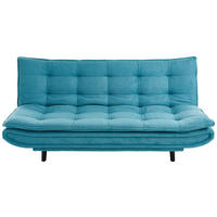 SCHLAFSOFA in Mikrofaser Türkis  - Türkis/Schwarz, Design (194/100/90cm) - Ti'me