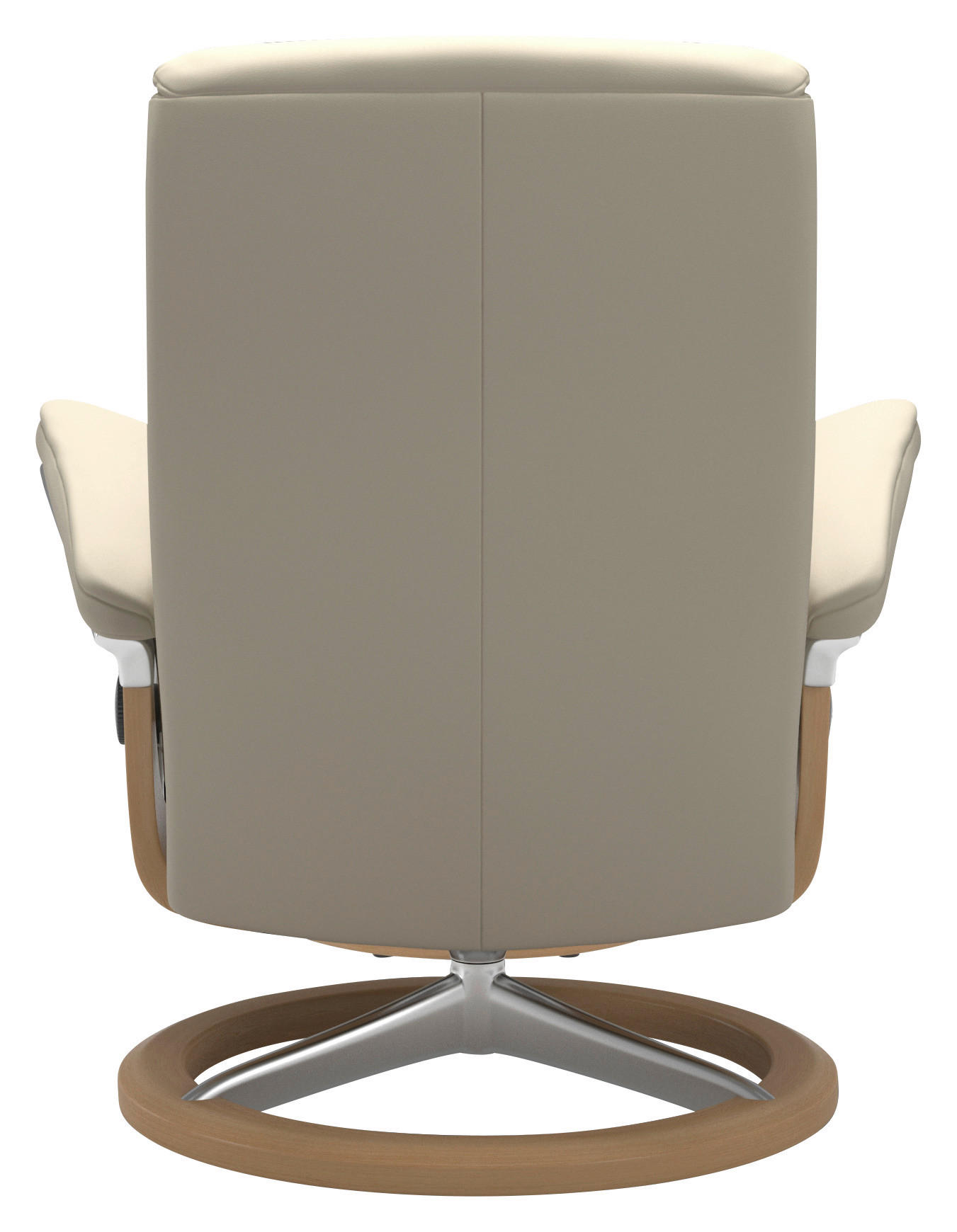 RELAXSESSELSET Echtleder Hocker    - Wengefarben/Creme, KONVENTIONELL, Leder/Holz (84/102/76cm) - Stressless