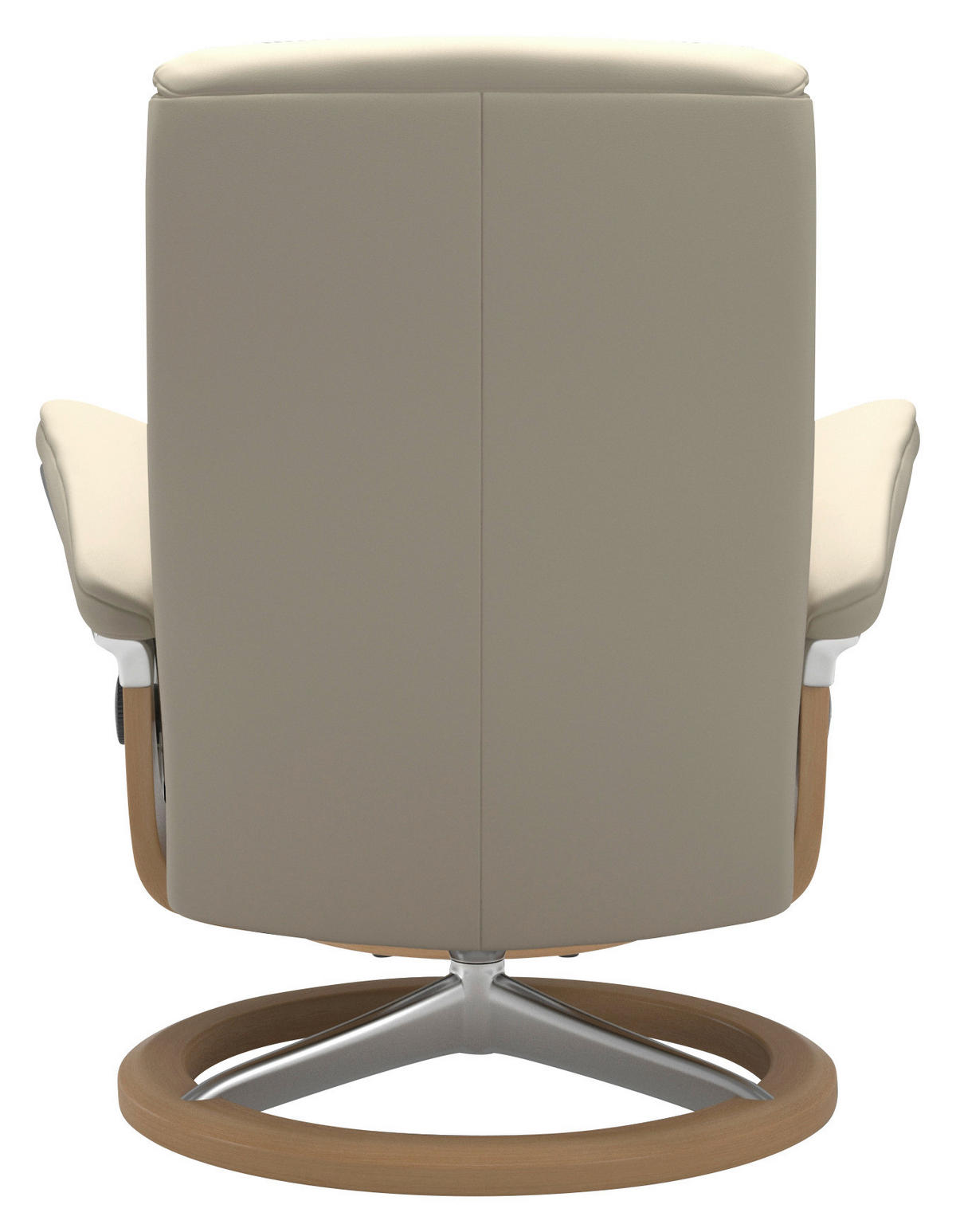RELAXSESSELSET Echtleder Hocker    - Wengefarben/Creme, KONVENTIONELL, Leder/Holz (84/102/76cm) - Stressless