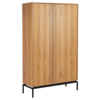 ESKÜVŐI SZEKRÉNY 110/180/40 cm  - natúr színű/fekete, Design, faalapú anyag (110/180/40cm) - Xora