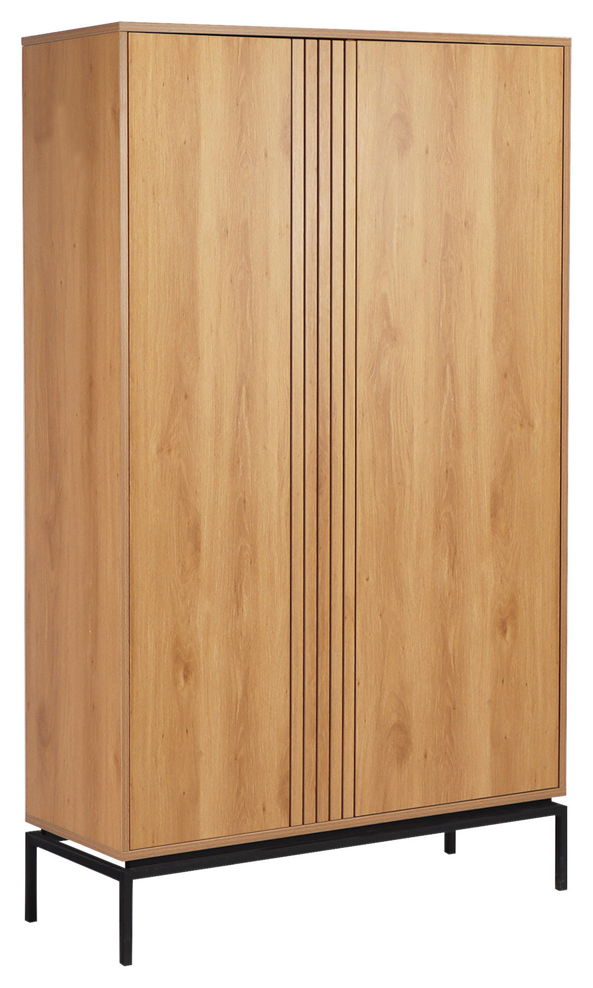 ESKÜVŐI SZEKRÉNY 110/180/40 cm  - natúr színű/fekete, Design, faalapú anyag (110/180/40cm) - Xora