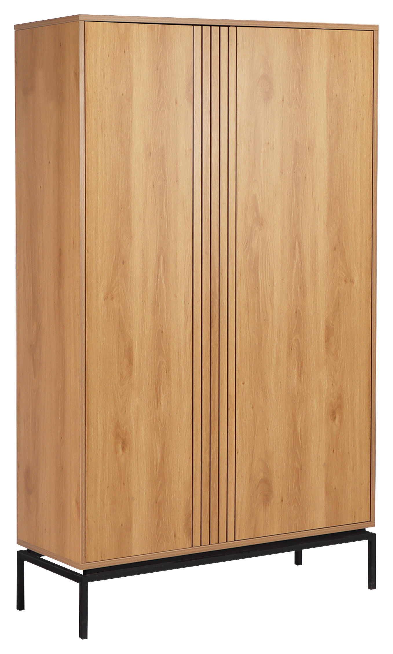 Xora Hochzeitsschrank Natur, Schwarz 110x180x40 cm