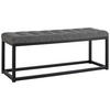 HOCKERBANK 120/45/42 cm Bouclé Grau  - Schwarz/Grau, Design, Textil/Metall (120/45/42cm) - MID.YOU