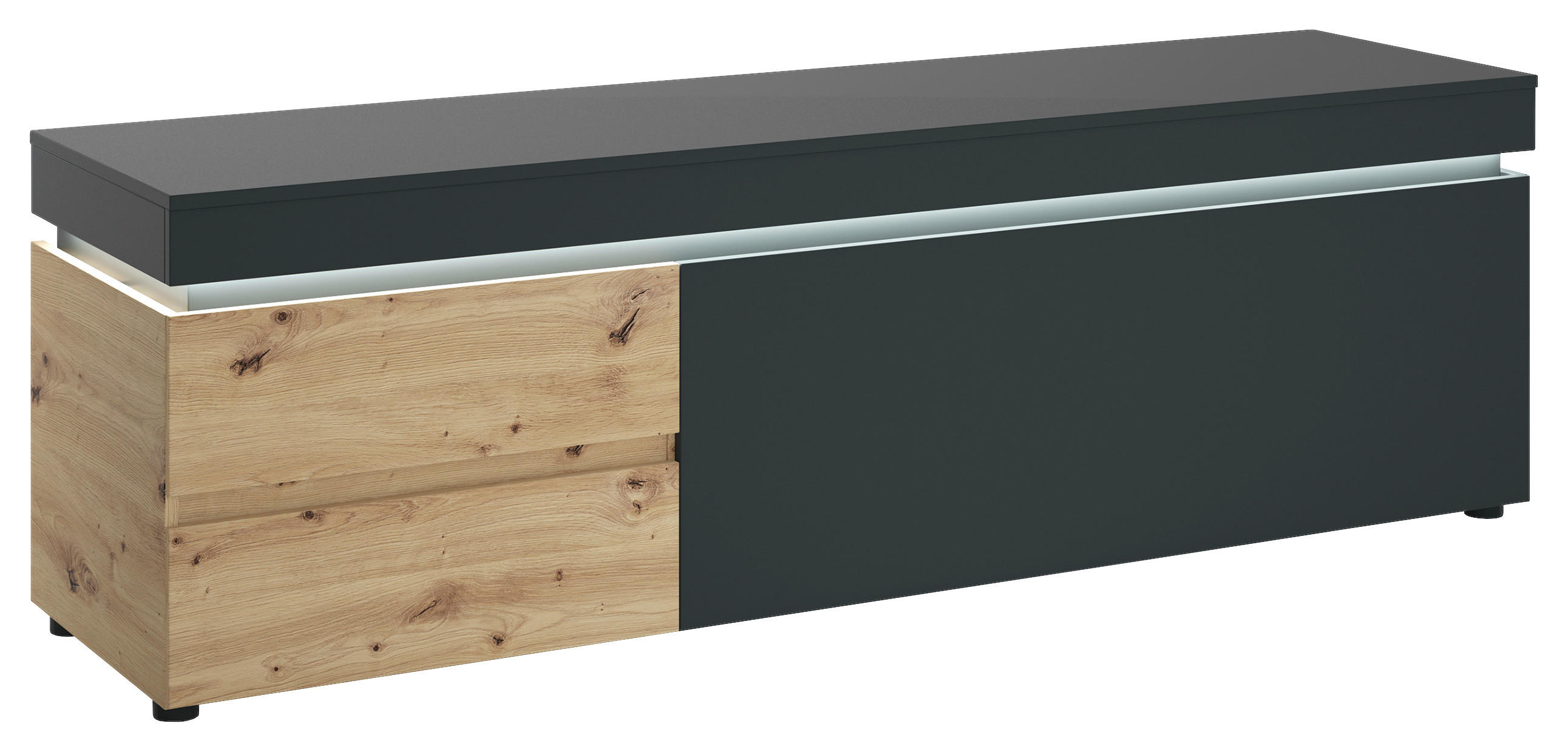 TV-Element Luci Grau Eiche Artisan/Grau B: 180,5 cm