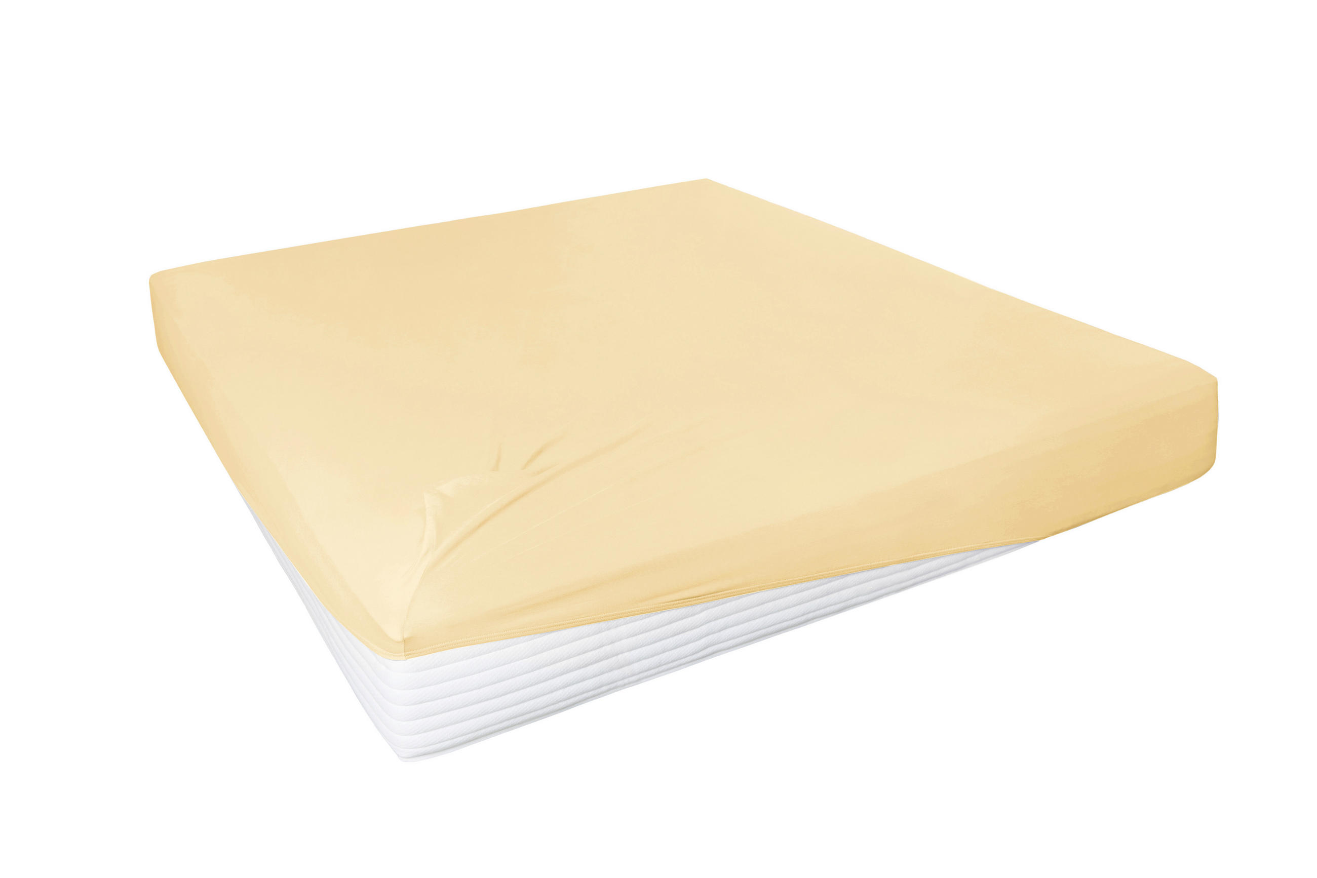 SPANNLEINTUCH 150/200 cm Jersey  - Gelb, Basics, Textil (150/200cm)