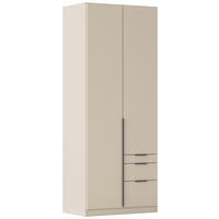 DREHTÜRENSCHRANK 91/229/54 cm,  in Champagner, 2 Tür(en)  - Champagner/Grau, MODERN, Holzwerkstoff/Metall (91/229/54cm) - Rauch Möbel