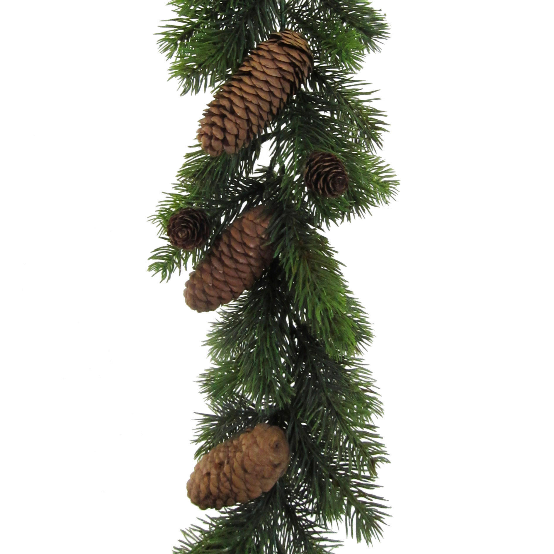 KIEFERNGIRLANDE - Braun/Grün, Basics, Kunststoff (180cm) - X-Mas