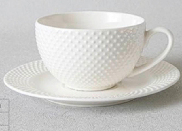 ŠÁLEK A PODŠÁLEK NA ČAJ  - bílá, Lifestyle, keramika (1.7/15.5/15.5cm) - Novel