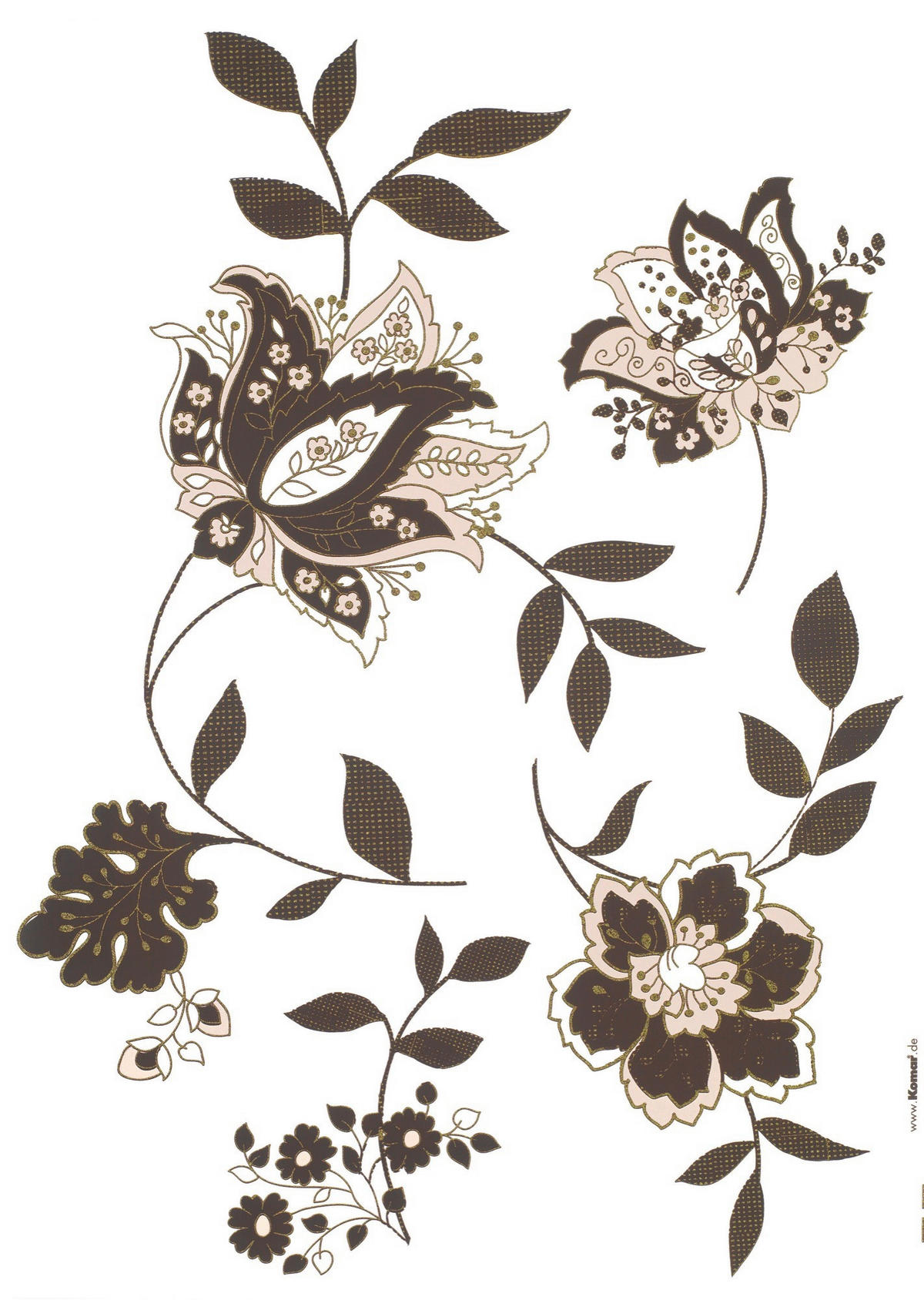 DEKOSTICKER  - Braun, Natur, Kunststoff (50/70cm) - Komar