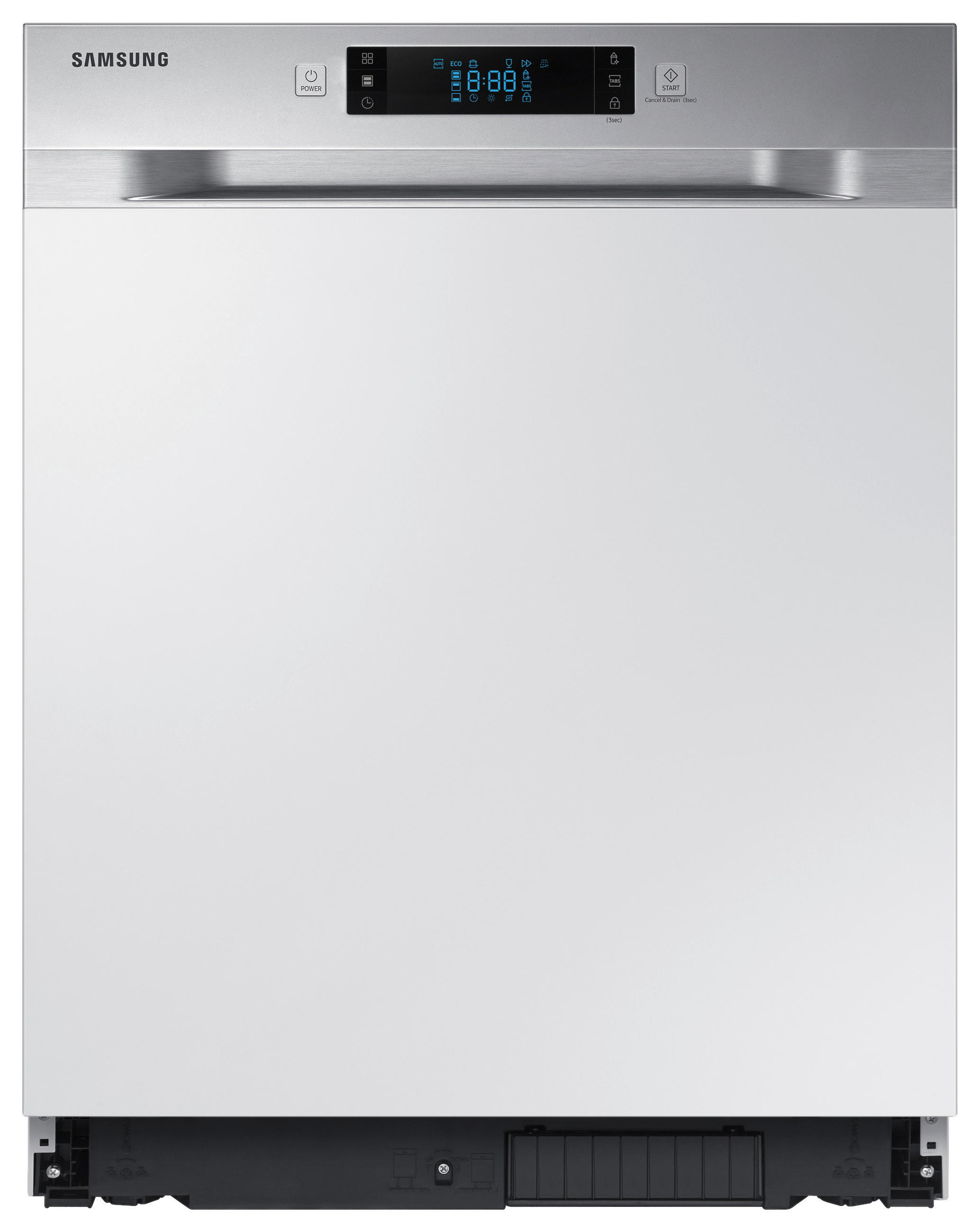 Geschirrspüler Teilintegriert Silberfarben, Weiß, B: 59,8 cm