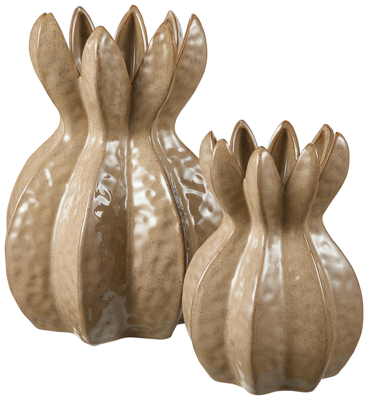 VASE 22 cm  - Grau Hochglanz, LIFESTYLE, Keramik (16/22cm) - Ambia Home