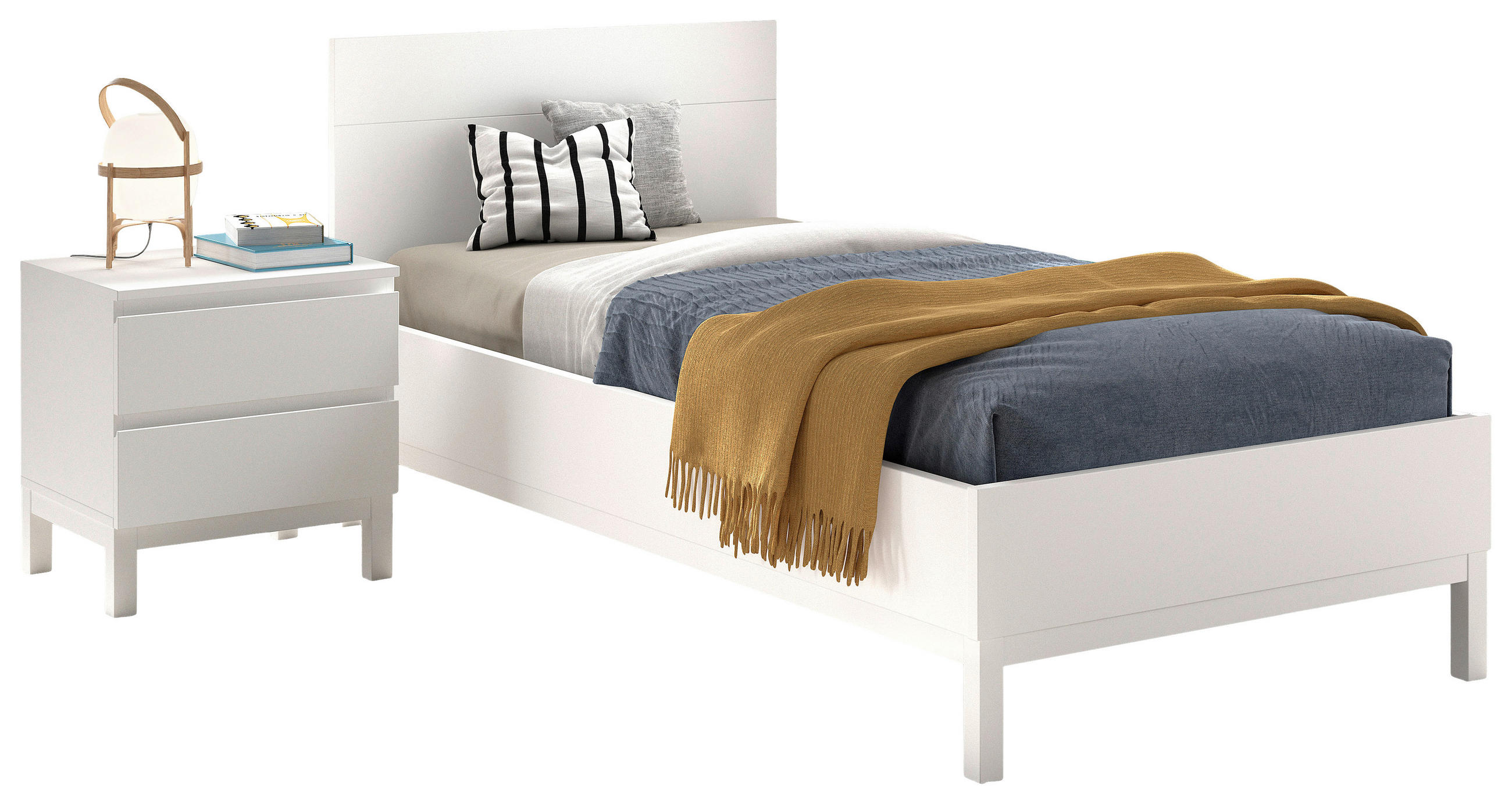 EINZELZIMMER Weiß  - Weiß, MODERN, Holz - MID.YOU