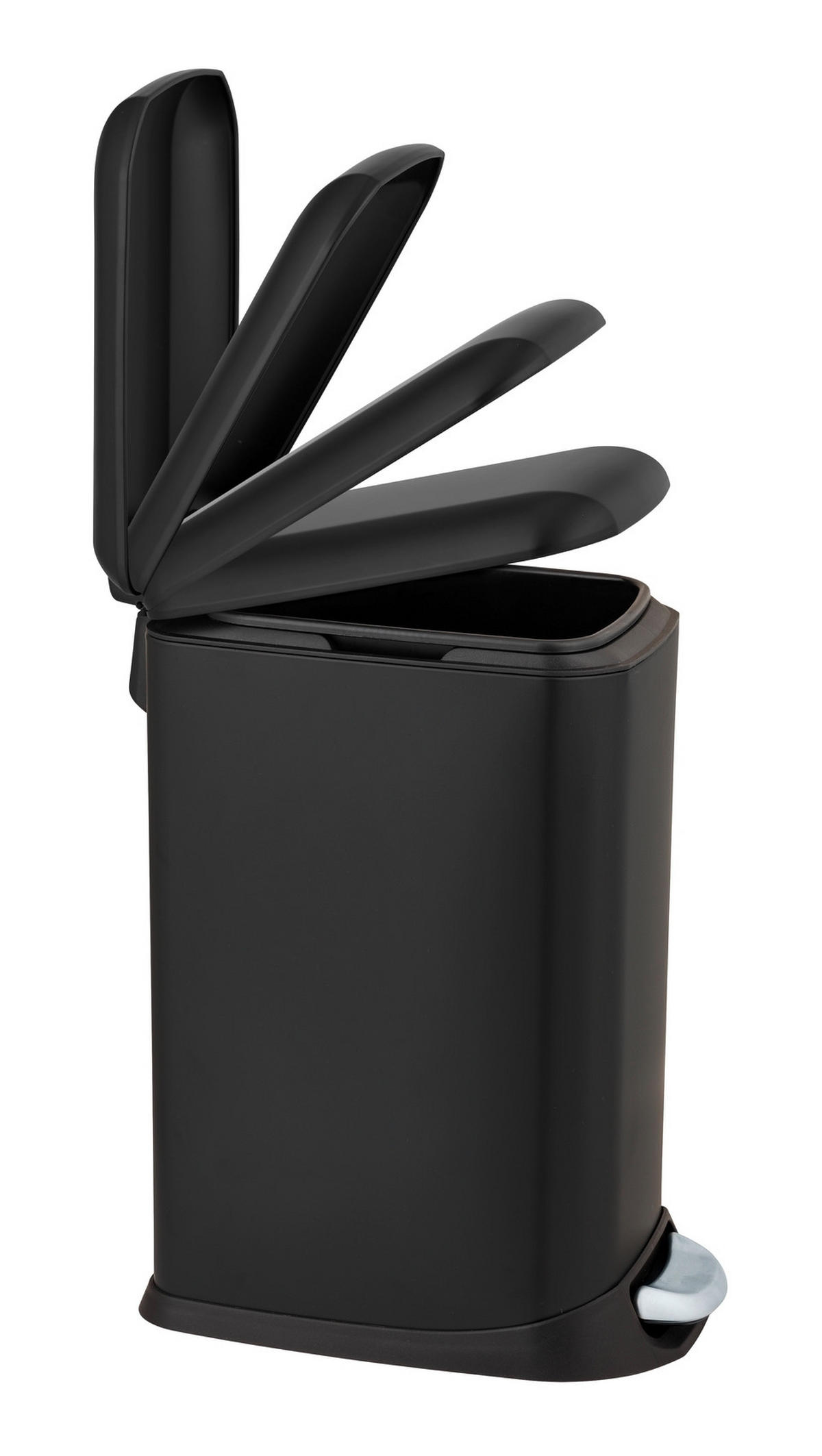 TRETEIMER 12 L  - Schwarz, Basics, Kunststoff/Metall (20,5/46/36cm) - Wenko