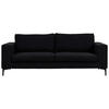 2-SITZER-SOFA Schwarz  - Schwarz, Design, Kunststoff/Textil (215/84/88cm) - Livetastic