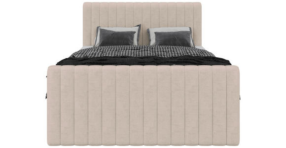 BOXBETT 140/200 cm  in Creme  - Creme/Schwarz, Basics, Kunststoff/Textil (140/200cm) - Carryhome