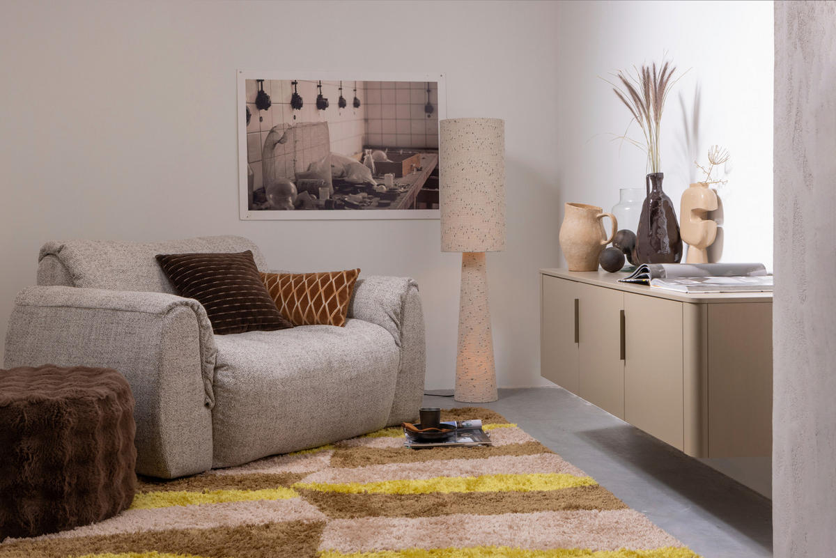 LOWBOARD Gunnar 154/56/44 cm  stehend, hängend  - Schlammfarben, Design, Holz/Metall (154/56/44cm) - Livetastic