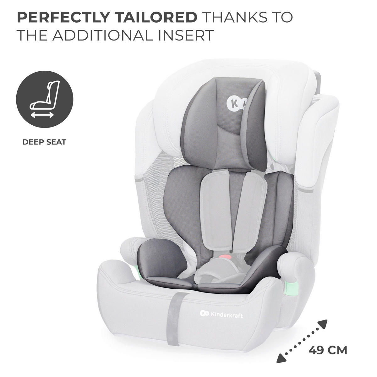 KINDERAUTOSITZ Comfort Up i-Size  - Hellgrau/Grau, Basics, Kunststoff (44/84/49cm) - kinderkraft