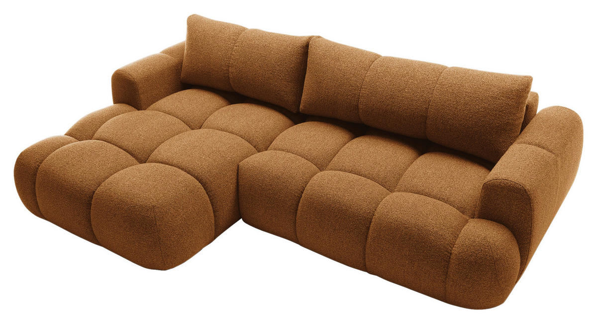 ECKSOFA Dunkelgelb Struktur  - Dunkelgelb/Schwarz, KONVENTIONELL, Kunststoff/Textil (172/272cm) - Carryhome