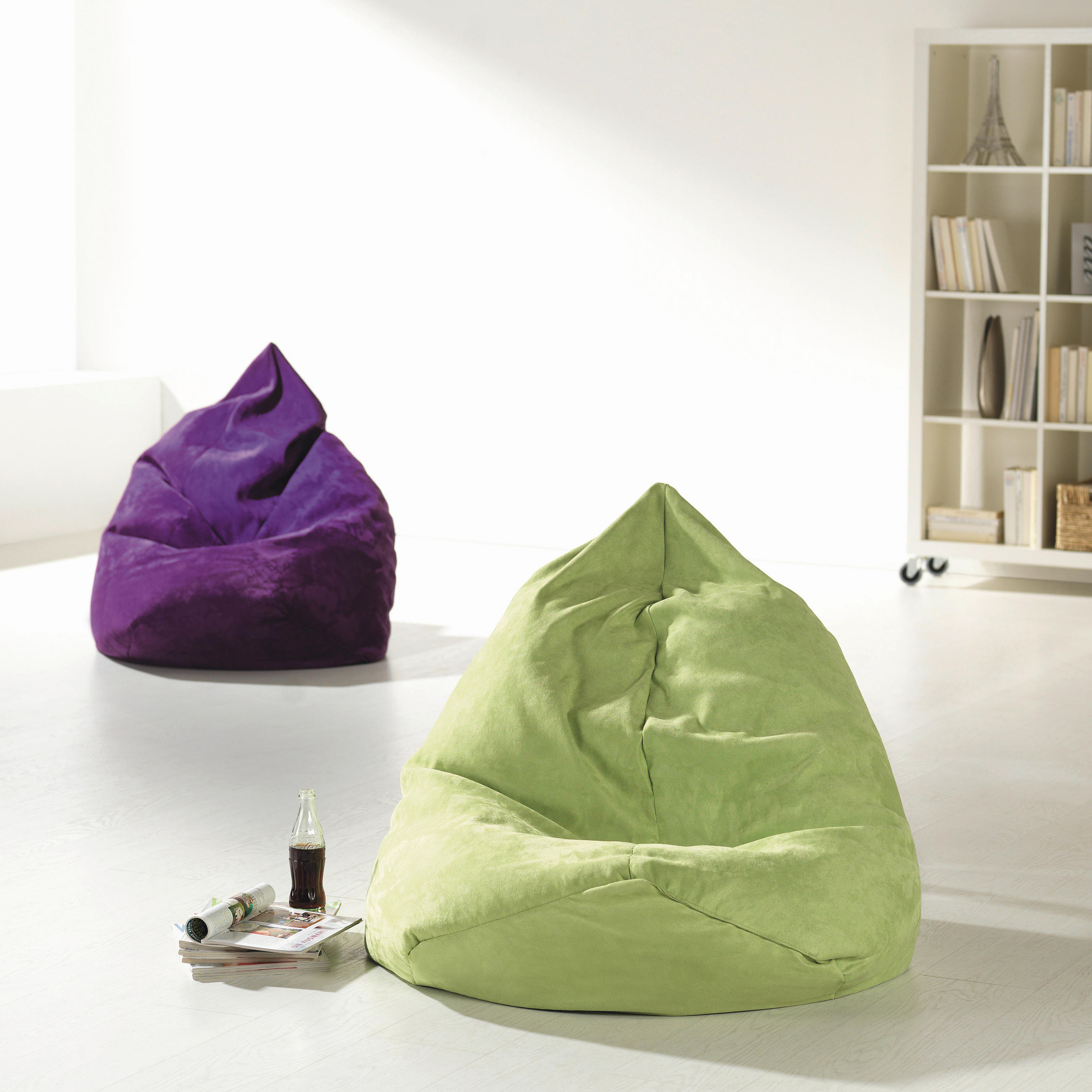 FOTOLIU PUF 220 l  - verde, Design, textil (75/110/75cm) - Boxxx