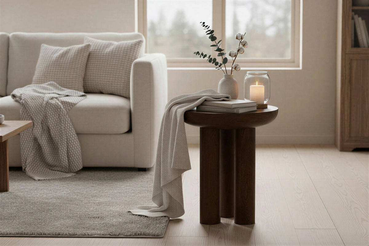 BEISTELLTISCH in Holz 50/50/60 cm  - Braun, Design, Holz (50/50/60cm) - MID.YOU