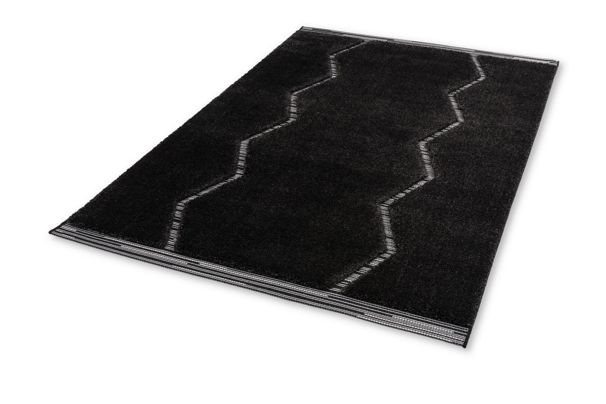 WEBTEPPICH 80/150 cm Schwarz  - Schwarz, Design, Textil (80/150cm) - Schöner Wohnen