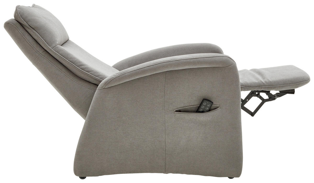 FERNSEHSESSEL in Chenille Grau  - Grau, KONVENTIONELL, Kunststoff/Textil (79/108/87cm) - Valdera