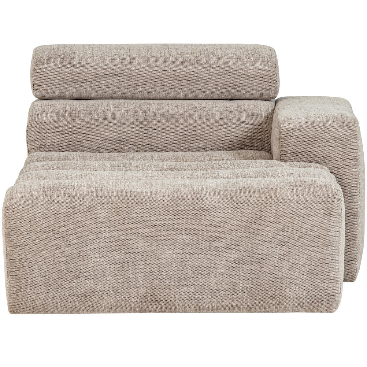 SOFAELEMENT Novi Webstoff Naturfarben  - Schwarz/Naturfarben, Design, Kunststoff/Textil (173/86/109cm) - Livetastic