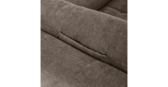 WOHNLANDSCHAFT Dunkelbraun Velours  - Chromfarben/Dunkelbraun, KONVENTIONELL, Kunststoff/Textil (198/363/150cm) - Hom`in