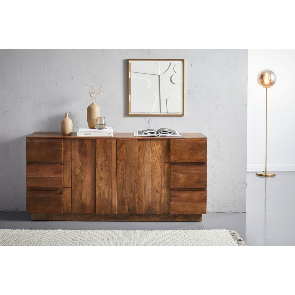 Thumbnail - Livetastic Sideboard, Braun, Holz, Mangoholz,Mangoholz,Mangoholz, vollmassiv, Holz, 4 Fächer, 170x80x40 cm, stehend, Sch...