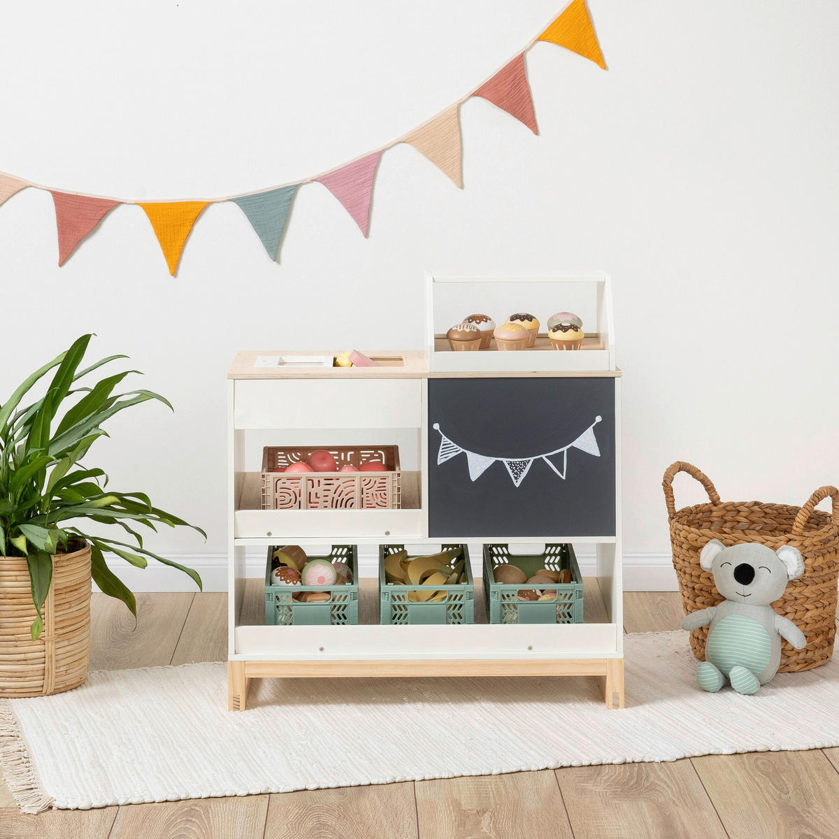 KAUFLADEN - Naturfarben/Weiß, Basics, Holz (59/30/64cm) - MUSTERKIND