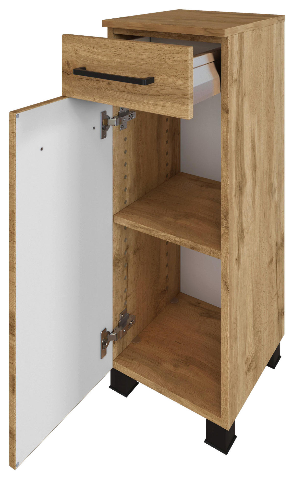 UNTERSCHRANK 30/79/35 cm   - Eichefarben/Eiche Wotan, MODERN, Holzwerkstoff/Metall (30/79/35cm) - Held