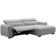 ECKSOFA in Mikrofaser Hellgrau  256/172 cm  - Hellgrau/Schwarz, Design, Textil/Metall (256/172cm) - Carryhome