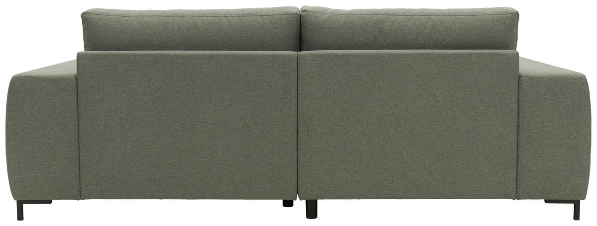ECKSOFA in Webstoff Graubraun  242/160 cm  - Graubraun/Schwarz, Design, Textil/Metall (242/160cm) - LOOKS by W.Joop