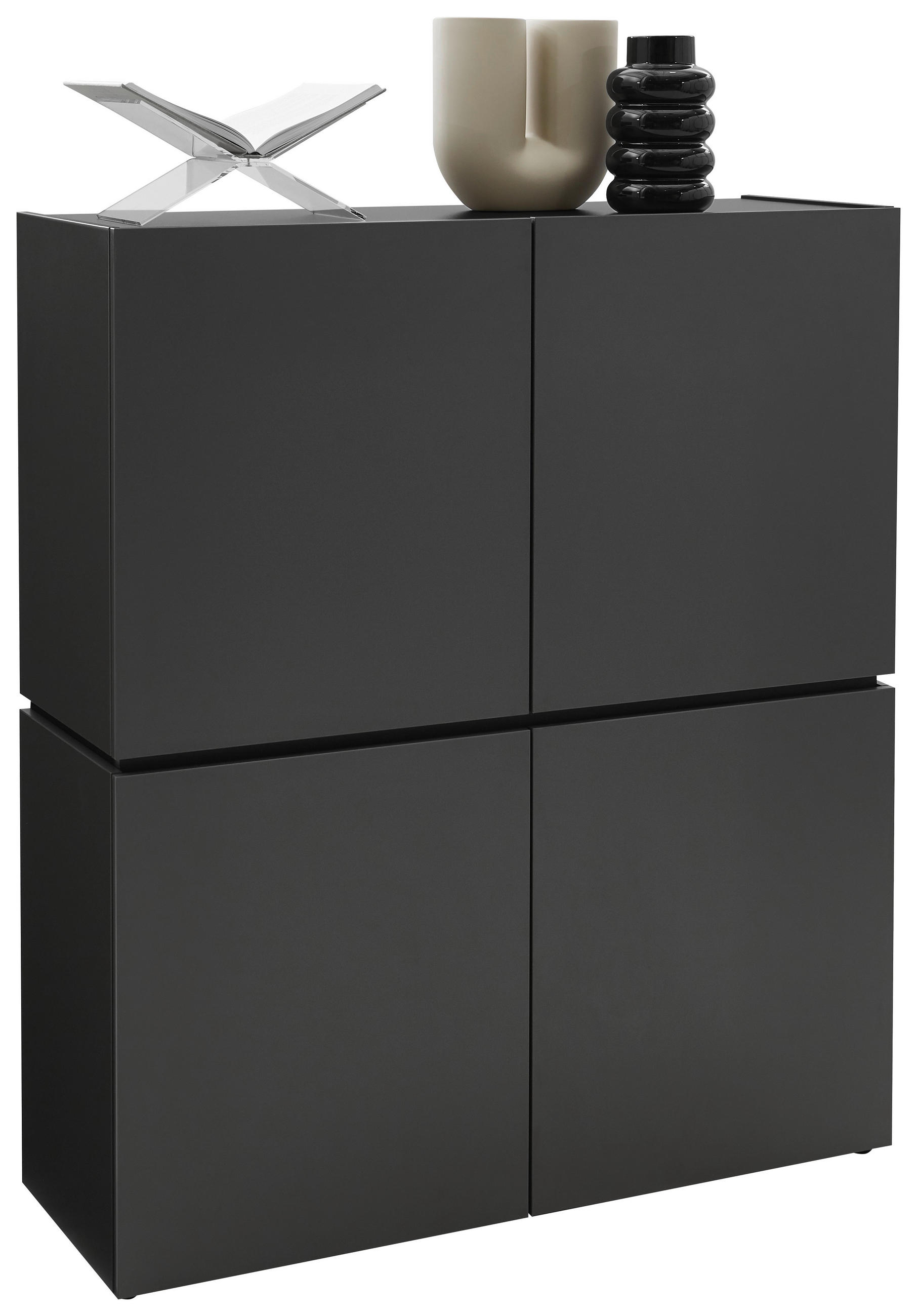 HIGHBOARD  in 115/135/40 cm  - Schwarz/Graphitfarben, Design, Holzwerkstoff/Kunststoff (115/135/40cm) - Voleo
