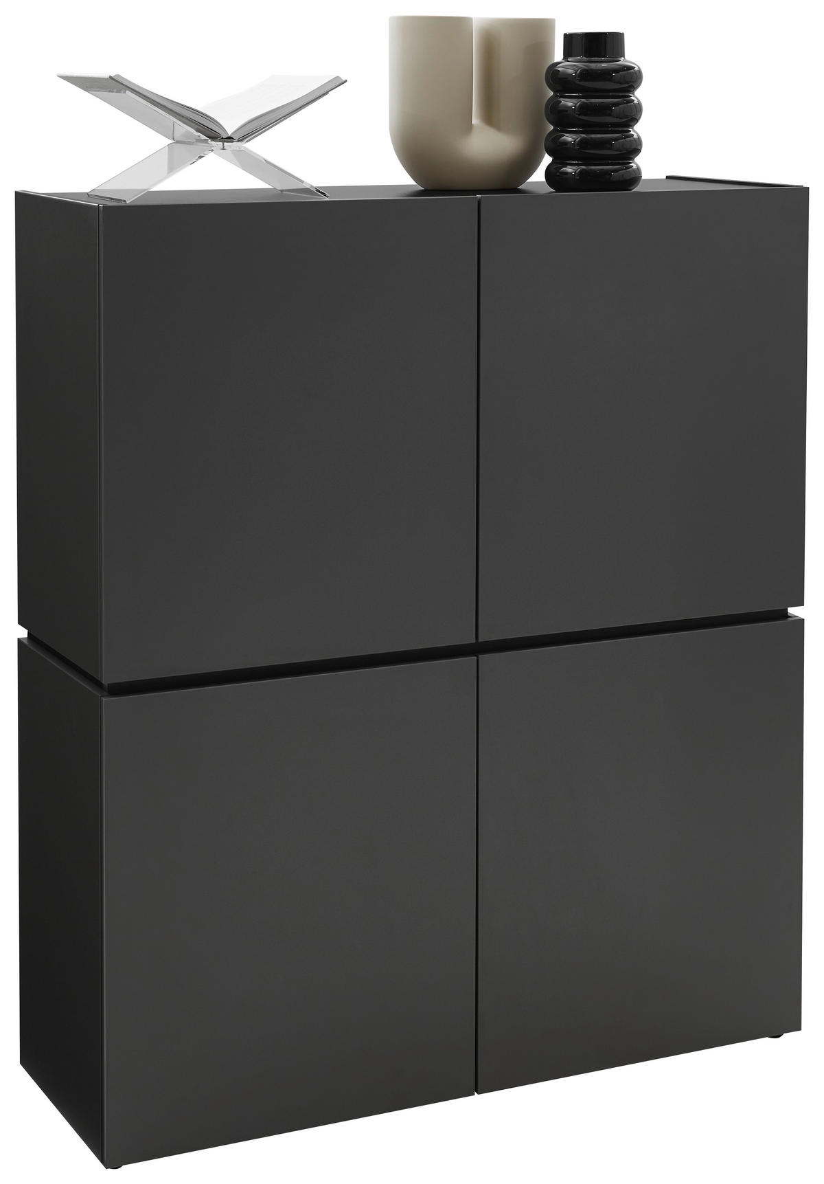 HIGHBOARD  in 115/135/40 cm  - Schwarz/Graphitfarben, Design, Holzwerkstoff/Kunststoff (115/135/40cm) - Voleo