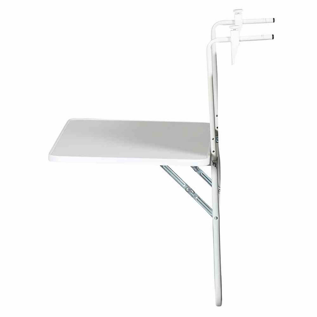 BALKONHÄNGETISCH Metall, Holzwerkstoff Weiß  - Weiß, Basics, Holzwerkstoff/Metall (40/60/20cm) - Gardenson