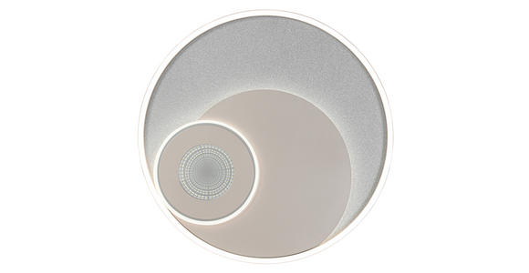 LED-DECKENLEUCHTE 50/5 cm  - Champagner/Silberfarben, Design, Kunststoff/Metall (50/5cm) - Novel