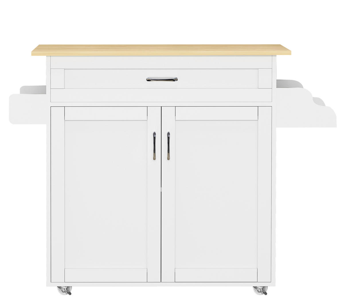 SERVIERWAGEN in Weiss, Honigeiche  - Honigeiche/Weiss, Basics, Holzwerkstoff/Kunststoff (114/89/39cm) - MID.YOU