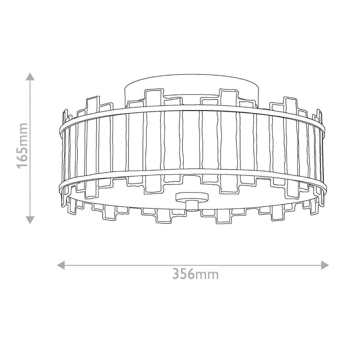 DECKENLEUCHTE Quoizel 16,5/35,6 cm  - Schwarz, Design, Glas/Metall (16,5/35,6cm) - Elstead Lighting