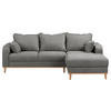 ECKSOFA Beata Grau Mikrofaser  - Wengefarben/Grau, Design, Holz/Textil (230/150cm) - Livetastic
