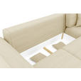 ECKSOFA Beige Cord  - Chromfarben/Beige, KONVENTIONELL, Kunststoff/Textil (293/195cm) - Carryhome