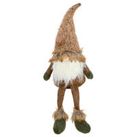 WICHTEL  - Dunkelbraun/Weiß, LIFESTYLE, Textil/Stein (18/51/10cm) - X-Mas