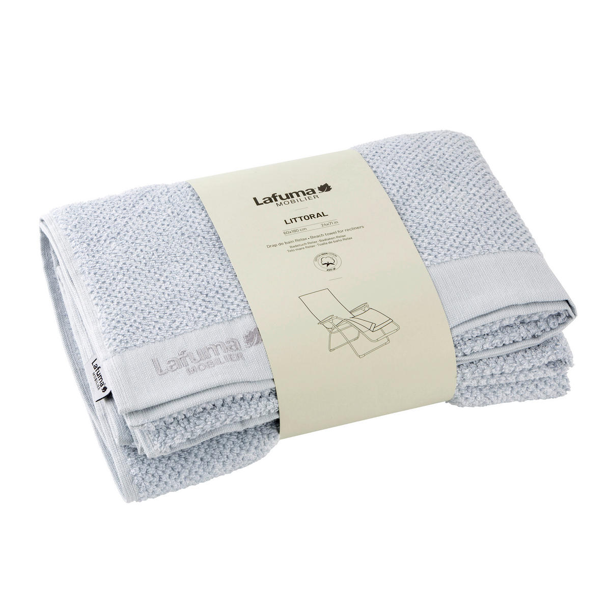 HANDTUCH Hellgrau  - Hellgrau, Basics, Textil (60/180cm) - Lafuma Mobilier
