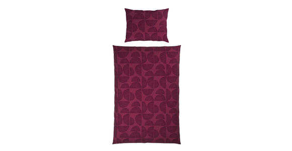 BETTWÄSCHE Satin 140/200 cm  - Bordeaux/Multicolor, KONVENTIONELL, Textil (140/200cm) - Novel