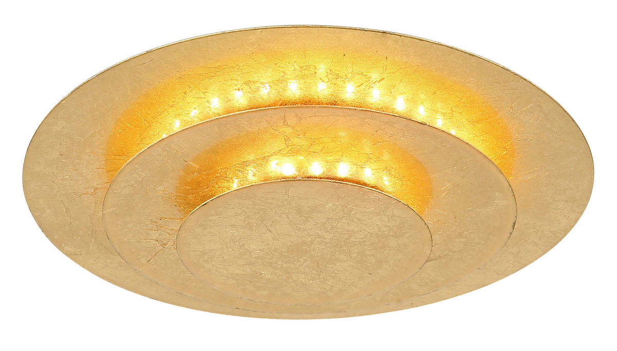 LED-DECKENLEUCHTE 18/4,7 cm   - Goldfarben, Design, Metall (18/4,7cm) - Globo