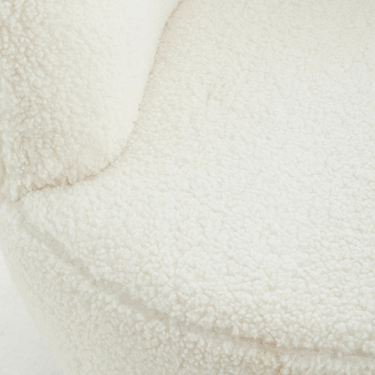SESSEL Bouclé, Teddystoff Naturfarben, Weiß    - Weiß/Naturfarben, MODERN, Holz/Textil (74/71/72cm) - Livetastic