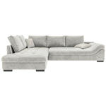 ECKSOFA Naturfarben Cord Zierkissen, Rückenkissen, Rücken echt  - Schwarz/Naturfarben, KONVENTIONELL, Holz/Textil (202/298cm) - Carryhome