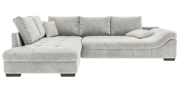 ECKSOFA Naturfarben Cord Zierkissen, Rückenkissen, Rücken echt  - Schwarz/Naturfarben, KONVENTIONELL, Holz/Textil (202/298cm) - Carryhome