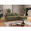 ECKSOFA in Flachgewebe Hellgrün  264/198 cm  - Schwarz/Hellgrün, KONVENTIONELL, Textil/Metall (264/198cm) - Sit & More