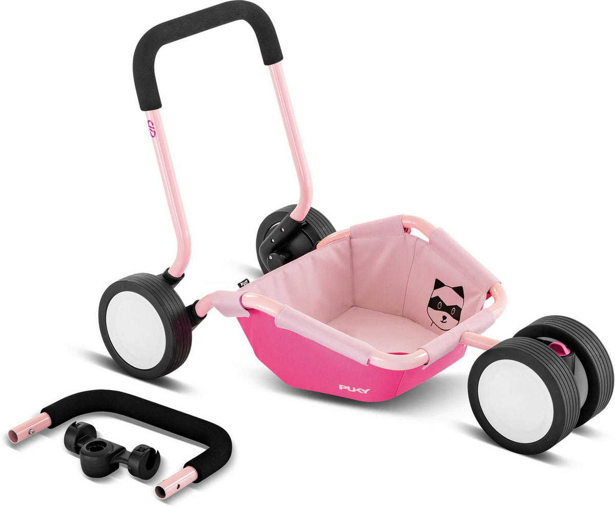 LAUFLERNWAGEN - Hellrosa, Basics, Textil/Metall (37,5/48,5-51,5/70cm) - PUKY